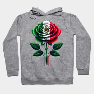 Mexico Flag Rose Mexican Independence Day Women Girls Kids Hoodie